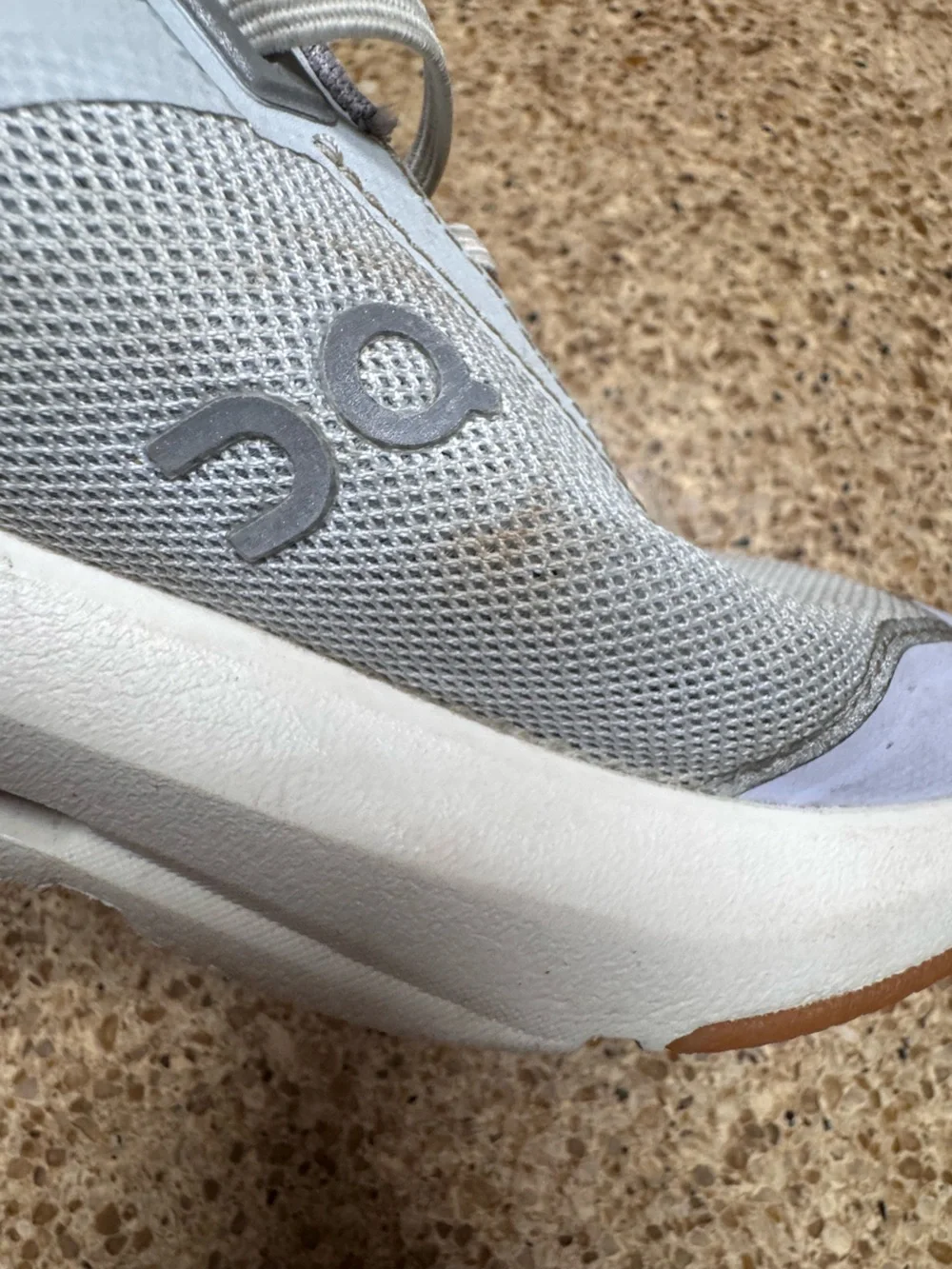On Running gray yellow upper